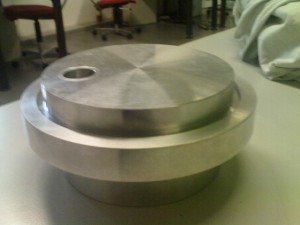 Das Drehgelenk für unser Fernrohr, aus Aluminium gefertigt